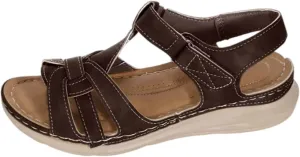 Womens Summer Sandals Casual Bohemia Gladiator Closed Toe Slip On Wedge Shoes Comfort Ankle Strap Platform Sandals
