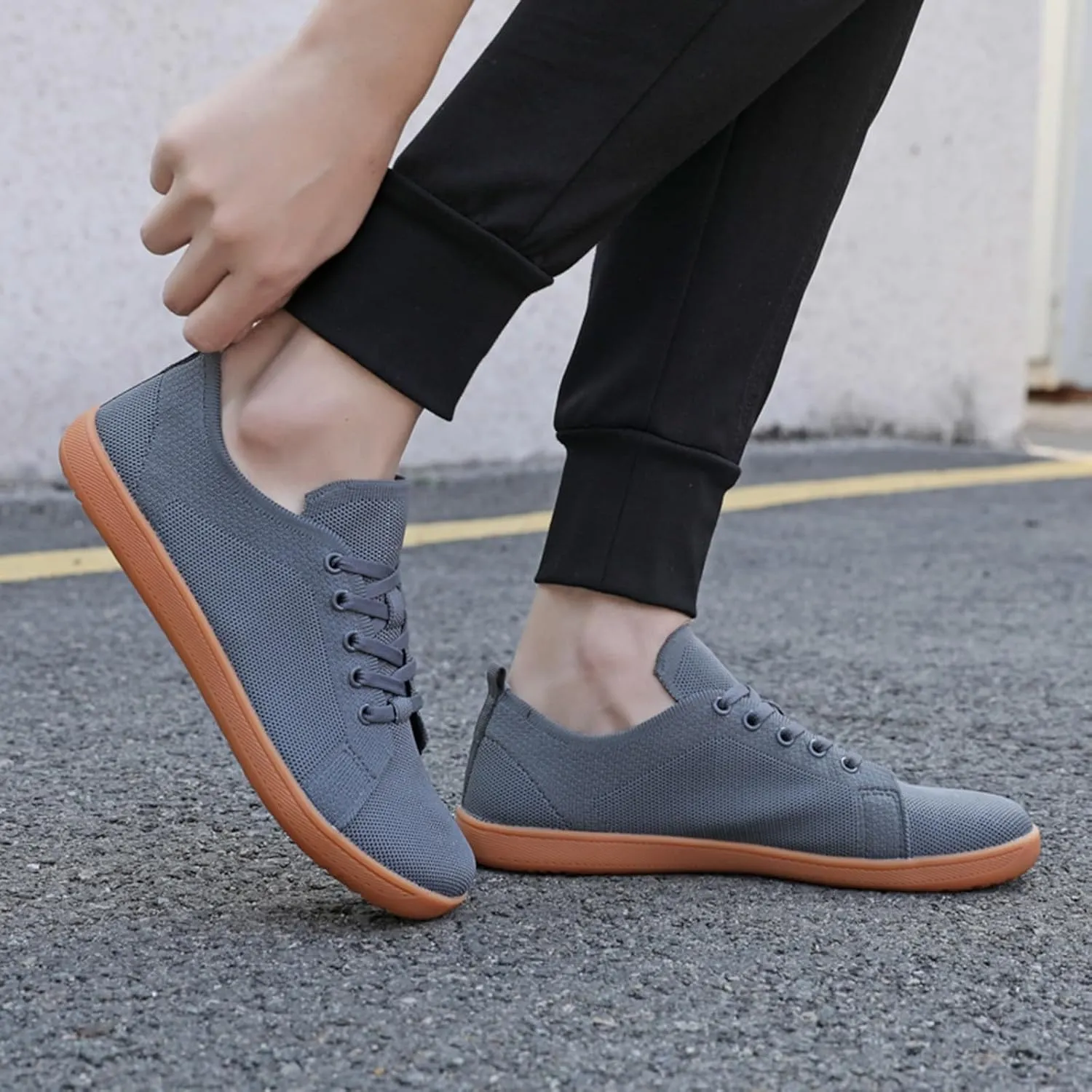 Womens Walking Shoes Men Elderly Casual Comfort Walking Shoe Safety Flats Non-Slip Hook and Loop Sneakers