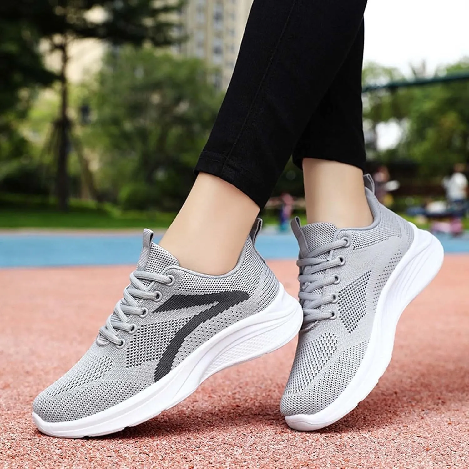Womens Walking Tennis Shoes Lightweight Soft Sole Non Slip Sports Sneakers Breathable Running Tennis Shoes