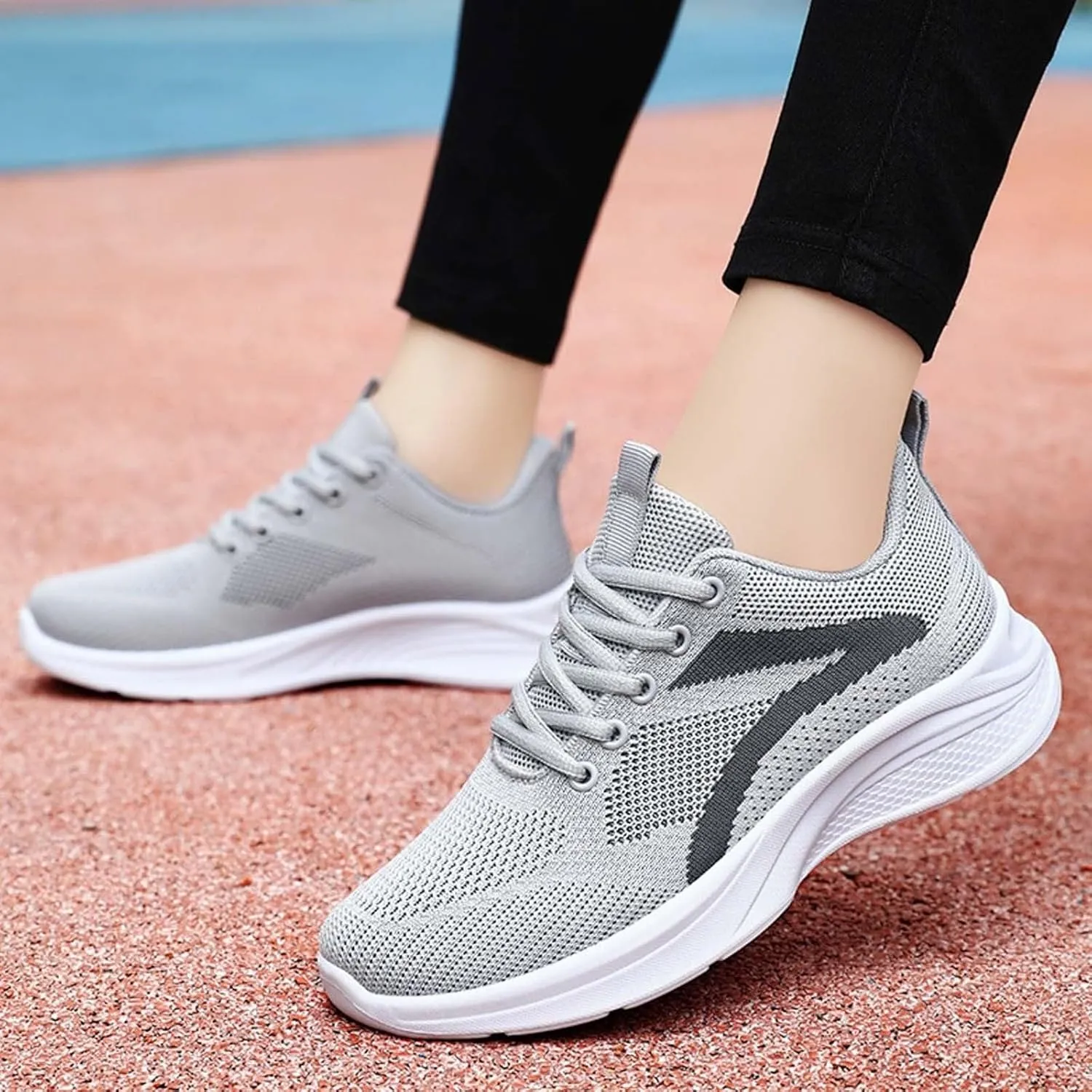 Womens Walking Tennis Shoes Lightweight Soft Sole Non Slip Sports Sneakers Breathable Running Tennis Shoes