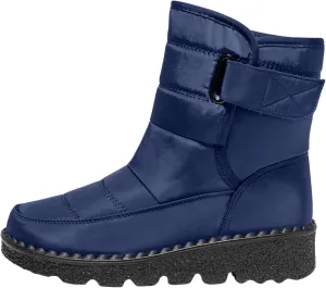 Womens Warm Boots Women's Winter Snow Boots Warm Comfortable Hiking Boots for Cold Weather Mid Calf Flat Booties
