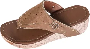 Womens Wedge Sandals Flip Flops Arch Support Orthotic Thong Sandal Comfort Cork Platform Summer Casual Beach Slides