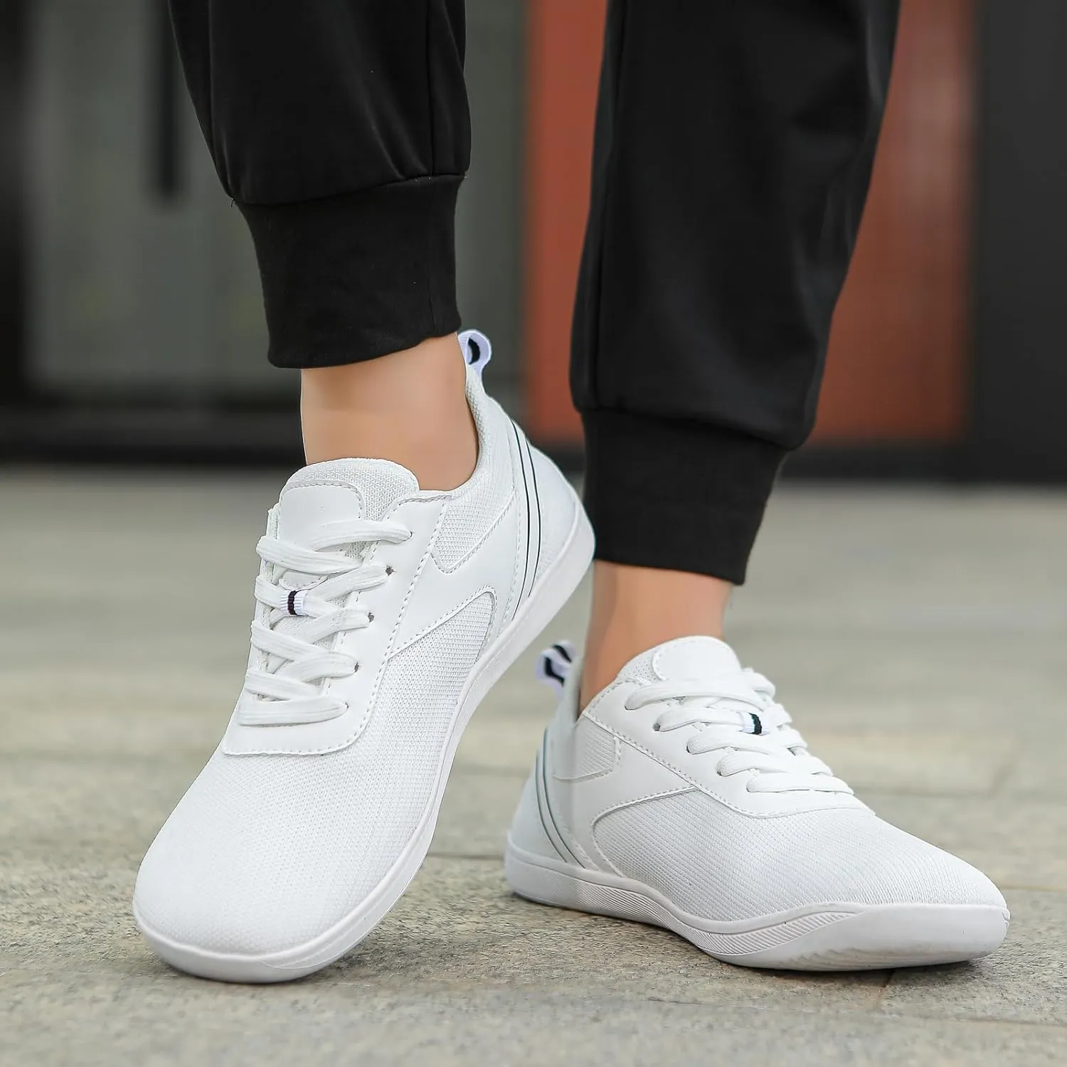 Womens Wide Toe Box Barefoot Cross Trainer Minimalist Zero Drop Sole Casual Running Walking Sneakers