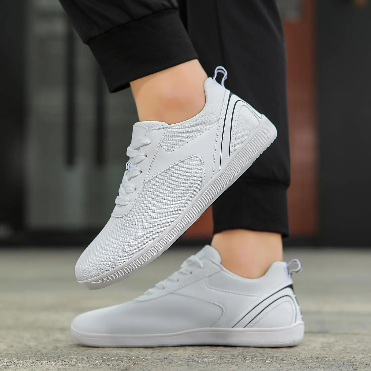 Womens Wide Toe Box Barefoot Cross Trainer Minimalist Zero Drop Sole Casual Running Walking Sneakers