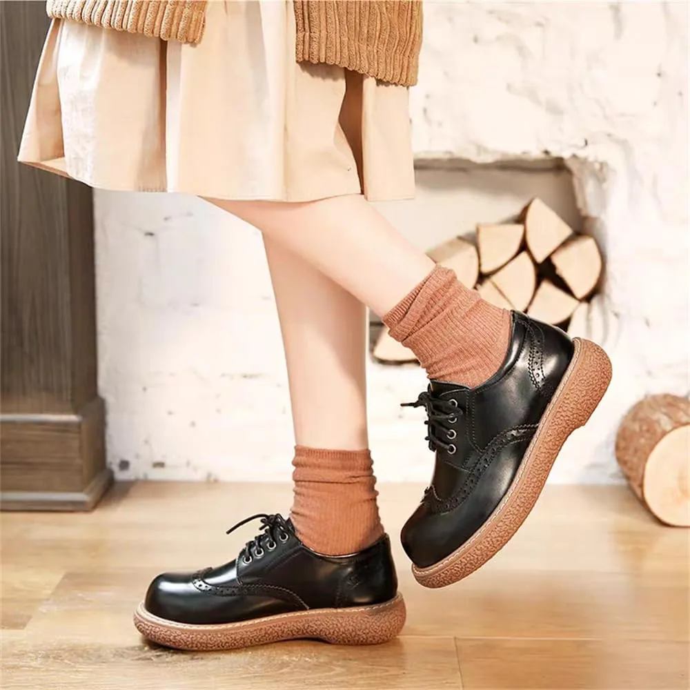 Women's Wingtip Brogue Oxfords JK Uniform Dress Leather Shoes