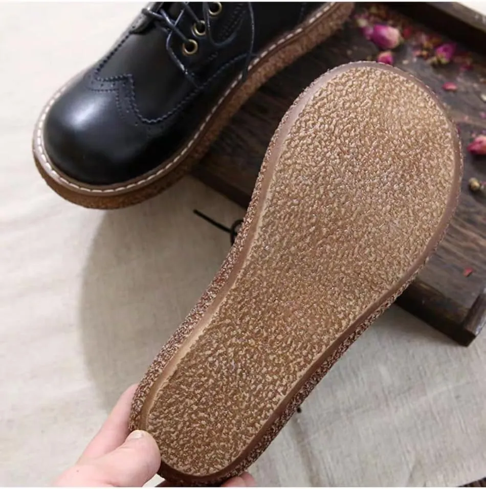 Women's Wingtip Brogue Oxfords JK Uniform Dress Leather Shoes