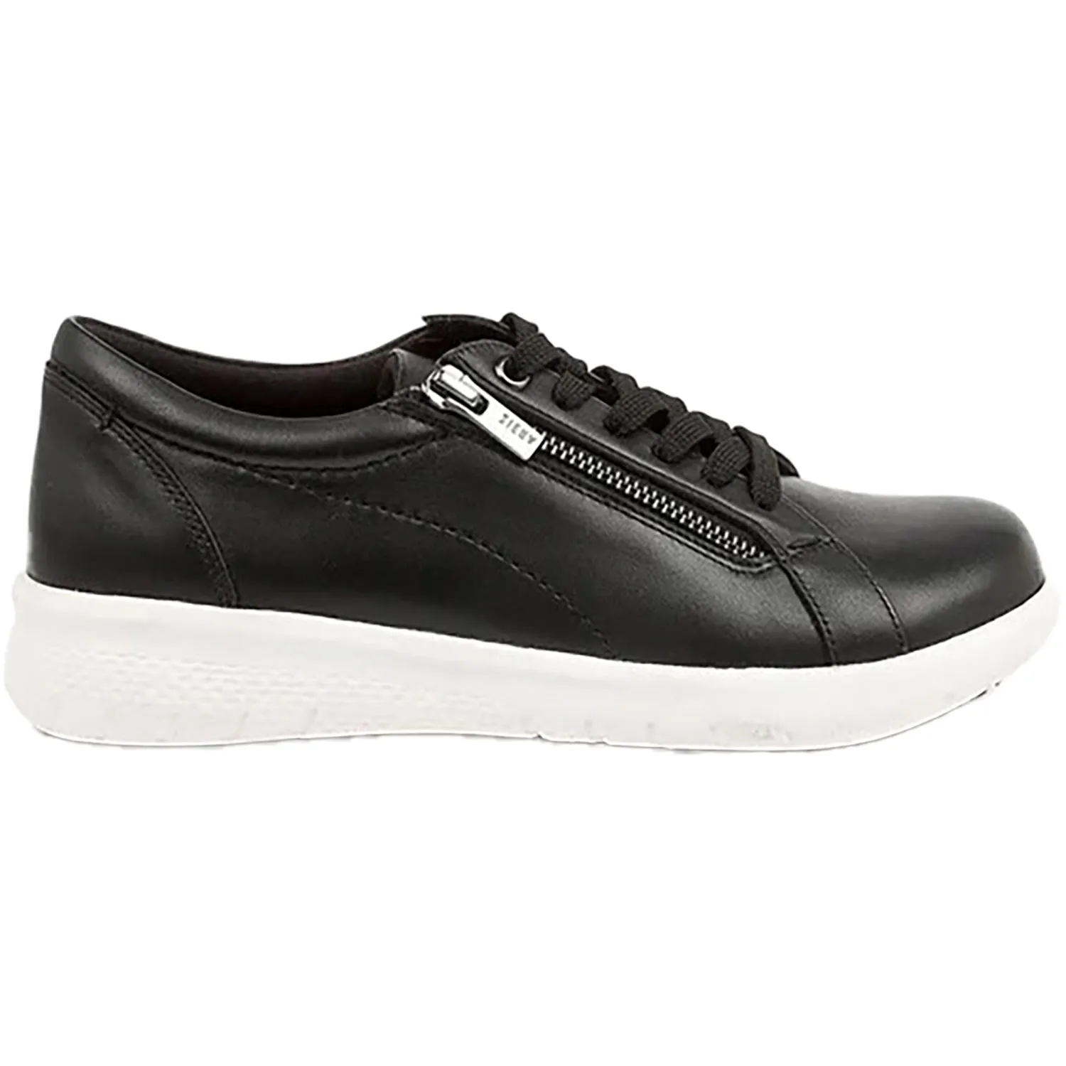 Women's Ziera Solar Black with White Sole Leather