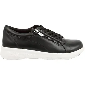 Women's Ziera Solar Black with White Sole Leather