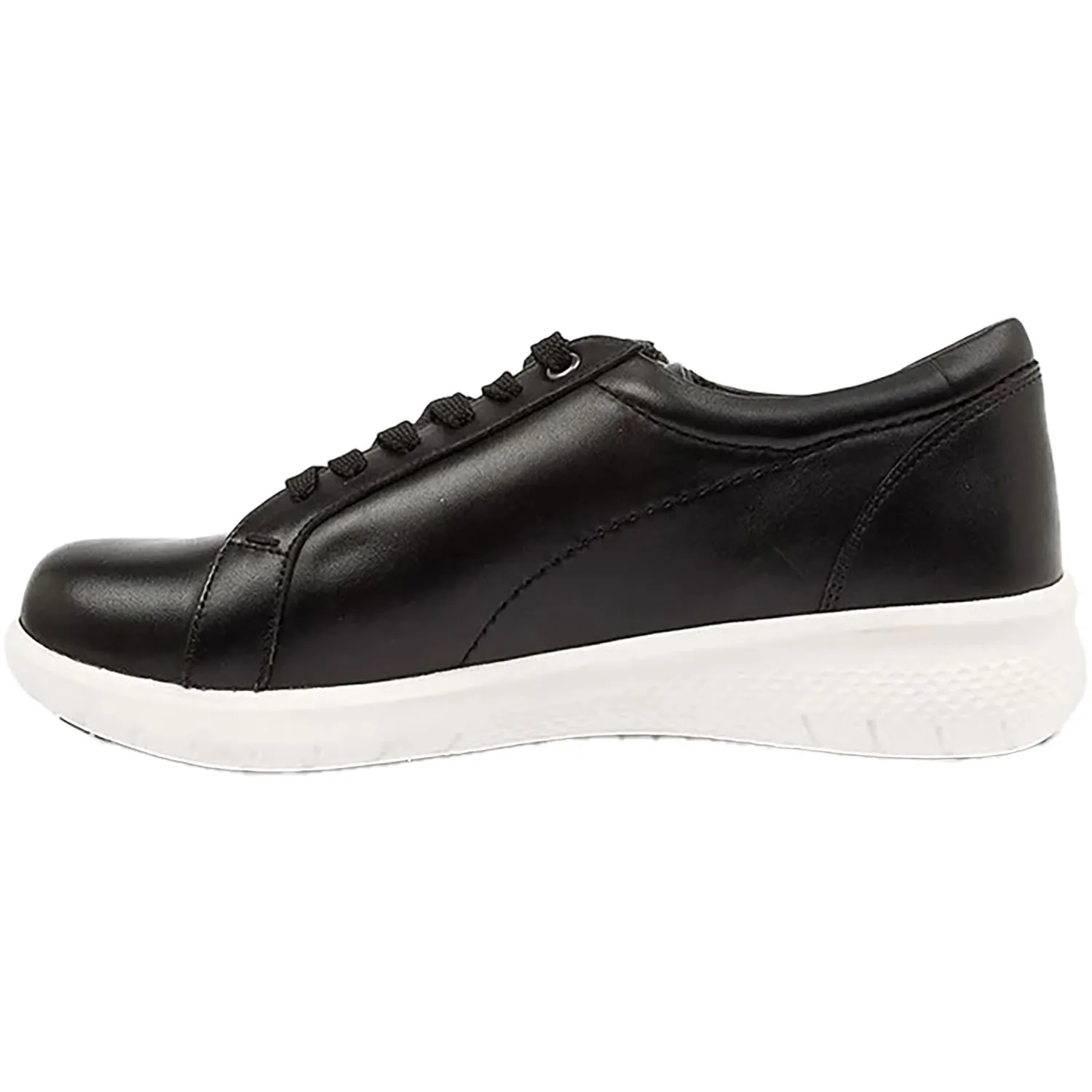 Women's Ziera Solar Black with White Sole Leather