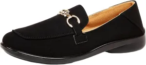 Work Flats Shoes Pointed Toe Spring and Women's Breathable Lightweight Mom Shoes; Soft Casual Flat for Work Business