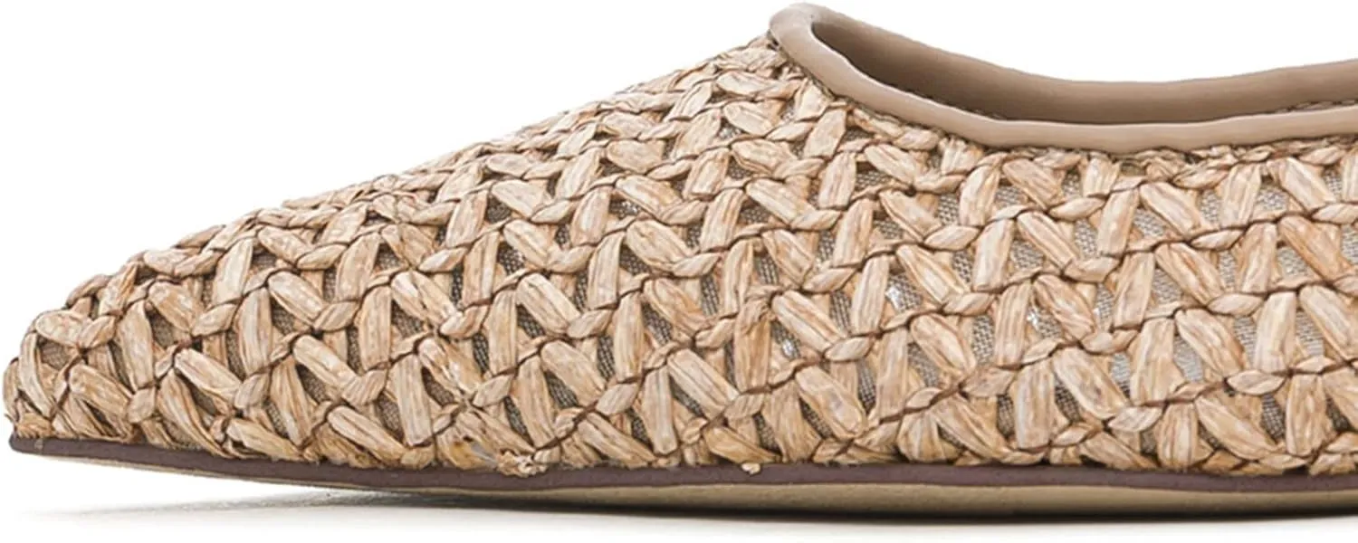 Woven Flats for Women Comfortable and Breathable Ballet Flats with Fashionable Pointed Toe Design for Everyday Elegance
