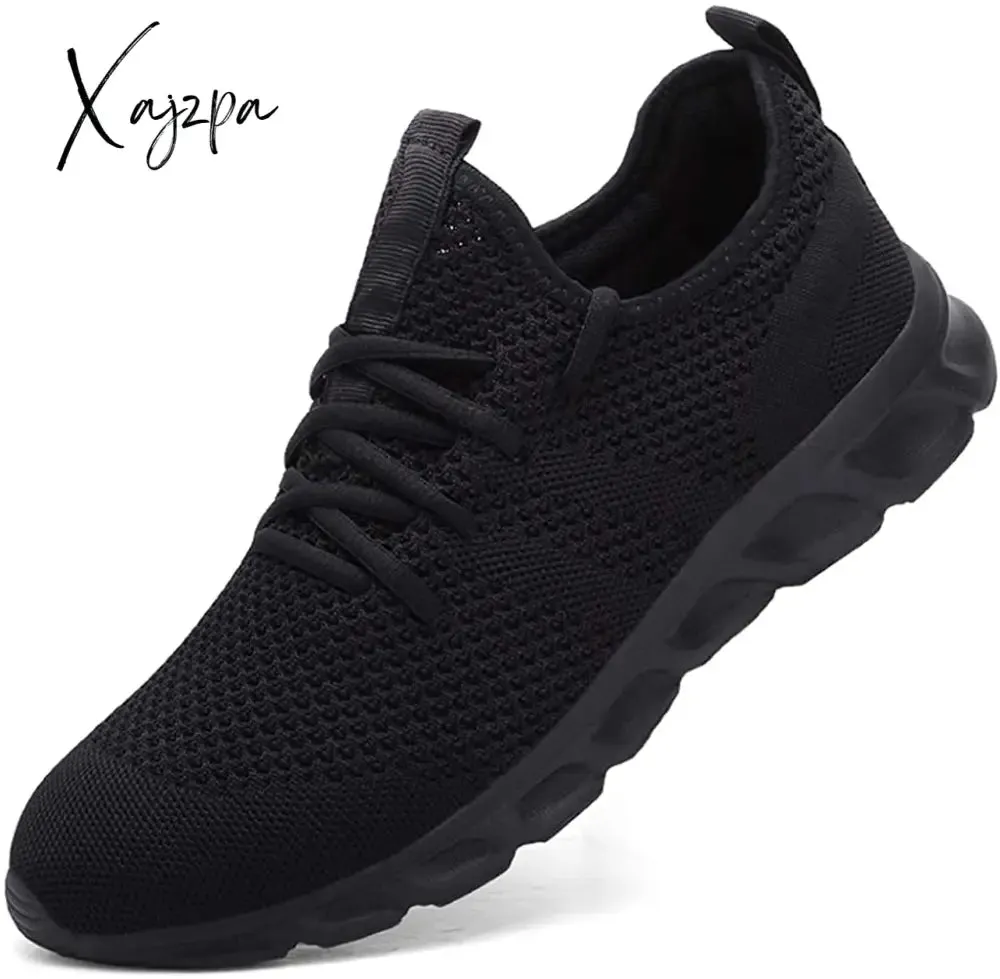 Xajzpa - Woman Shoes Lac-up Men Casual Shoes Lightweight Tenis Walking Solid Sneakers Comfortable Breathable masculino Zapatillas Hombre