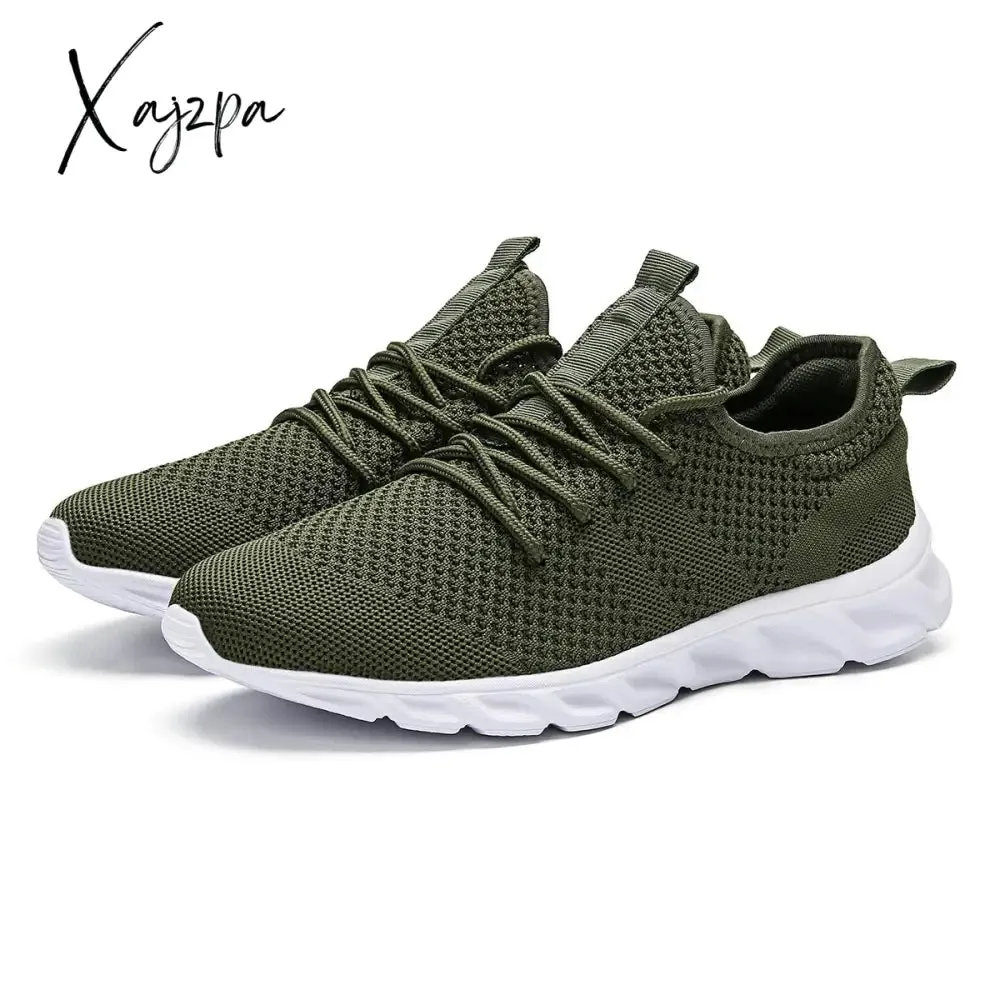 Xajzpa - Woman Shoes Lac-up Men Casual Shoes Lightweight Tenis Walking Solid Sneakers Comfortable Breathable masculino Zapatillas Hombre