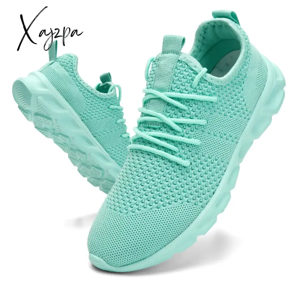 Xajzpa - Woman Shoes Lac-up Men Casual Shoes Lightweight Tenis Walking Solid Sneakers Comfortable Breathable masculino Zapatillas Hombre