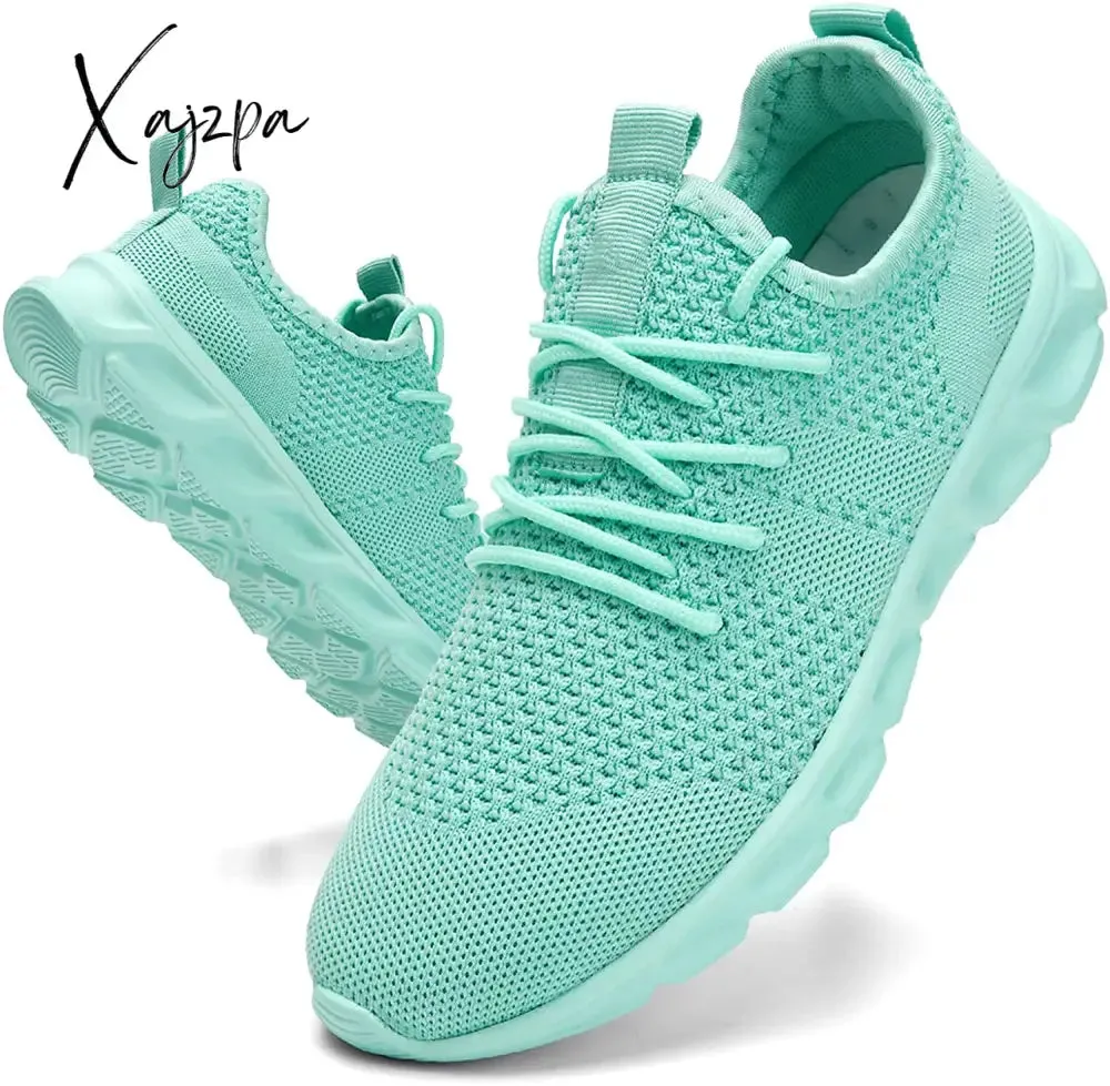 Xajzpa - Woman Shoes Lac-up Men Casual Shoes Lightweight Tenis Walking Solid Sneakers Comfortable Breathable masculino Zapatillas Hombre