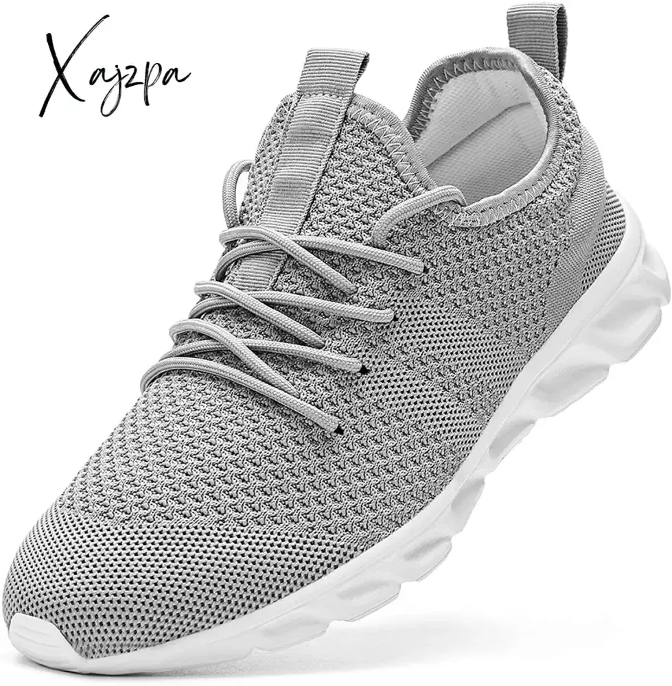 Xajzpa - Woman Shoes Lac-up Men Casual Shoes Lightweight Tenis Walking Solid Sneakers Comfortable Breathable masculino Zapatillas Hombre