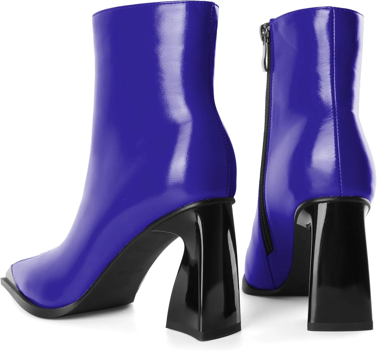 YODEKS Womens Ankle 3.3 Inch Heel Chunky Boots Side Zipper Boots Size 5-13
