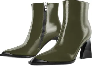 YODEKS Womens Ankle 3.3 Inch Heel Chunky Boots Side Zipper Boots Size 5-13